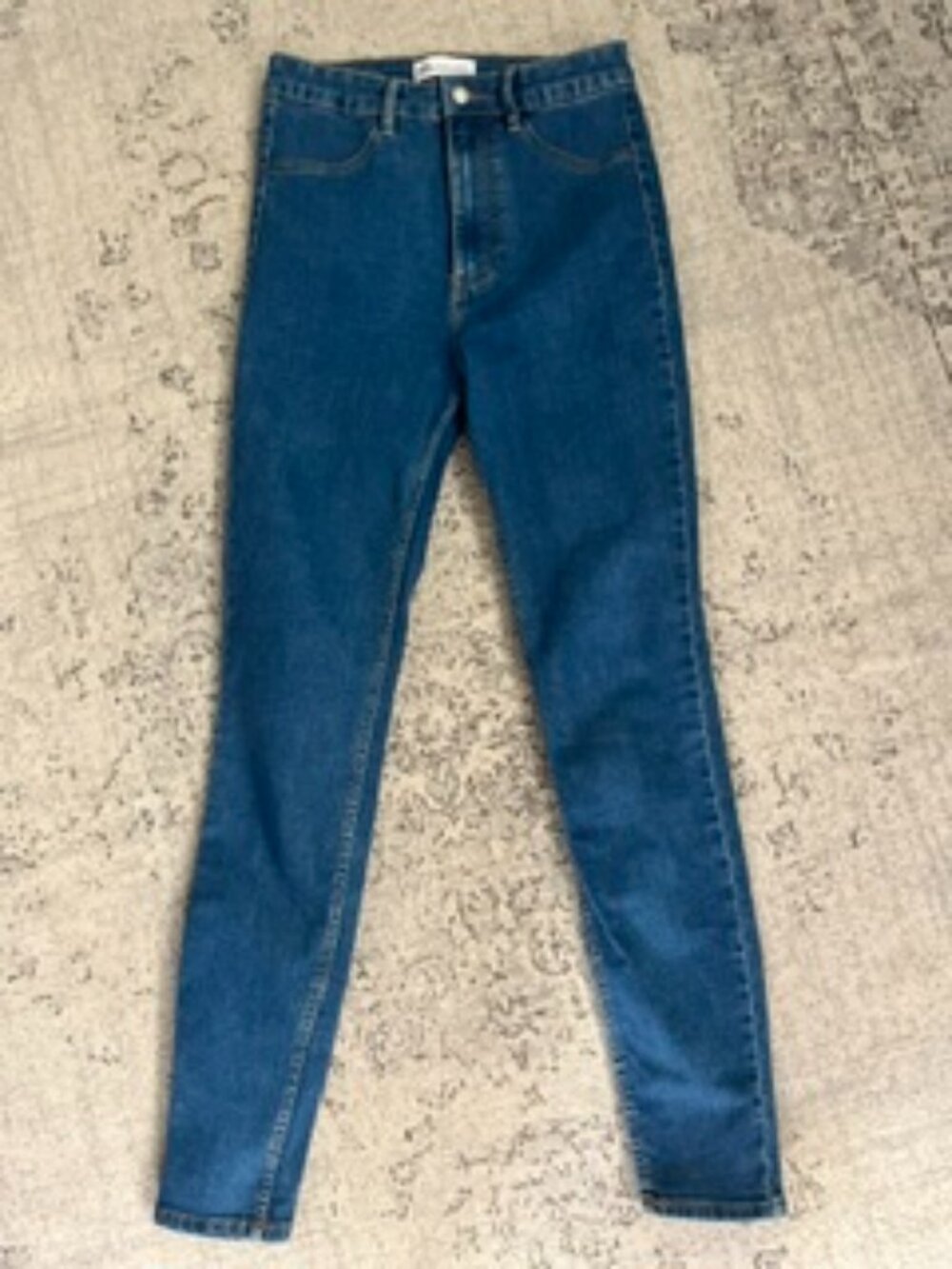 Zara Women's Skinny Jeans - Dark Blue Denim